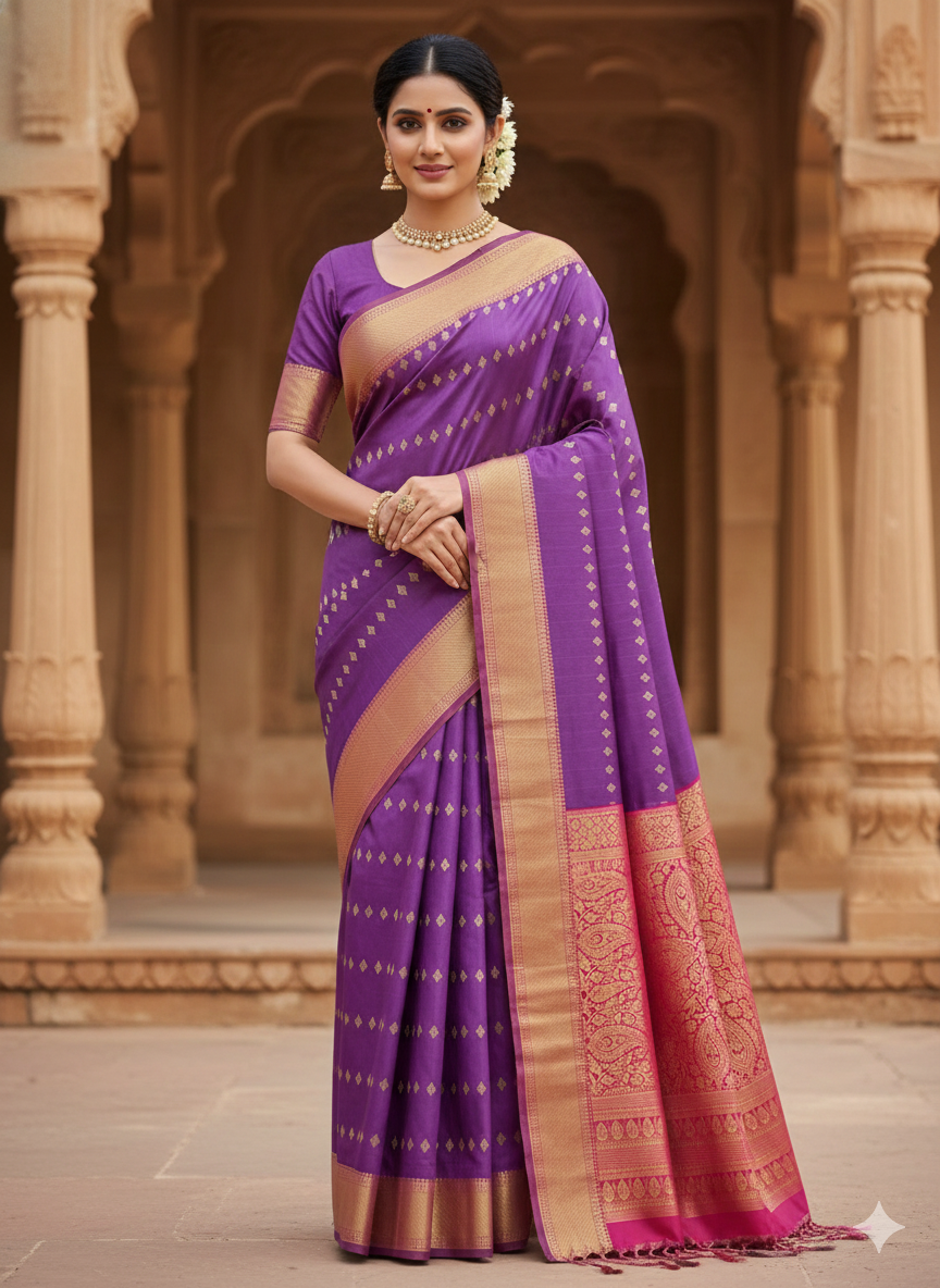 Pure kanjivaram silk saree - Image 2