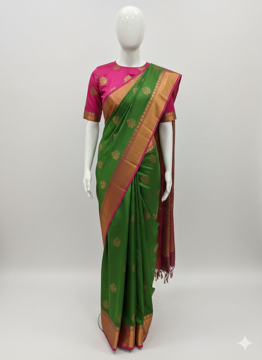 Pure kanjivaram silk saree - Image 2